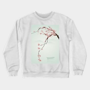 Whimsical Pink Cherry Blossom Tree Crewneck Sweatshirt